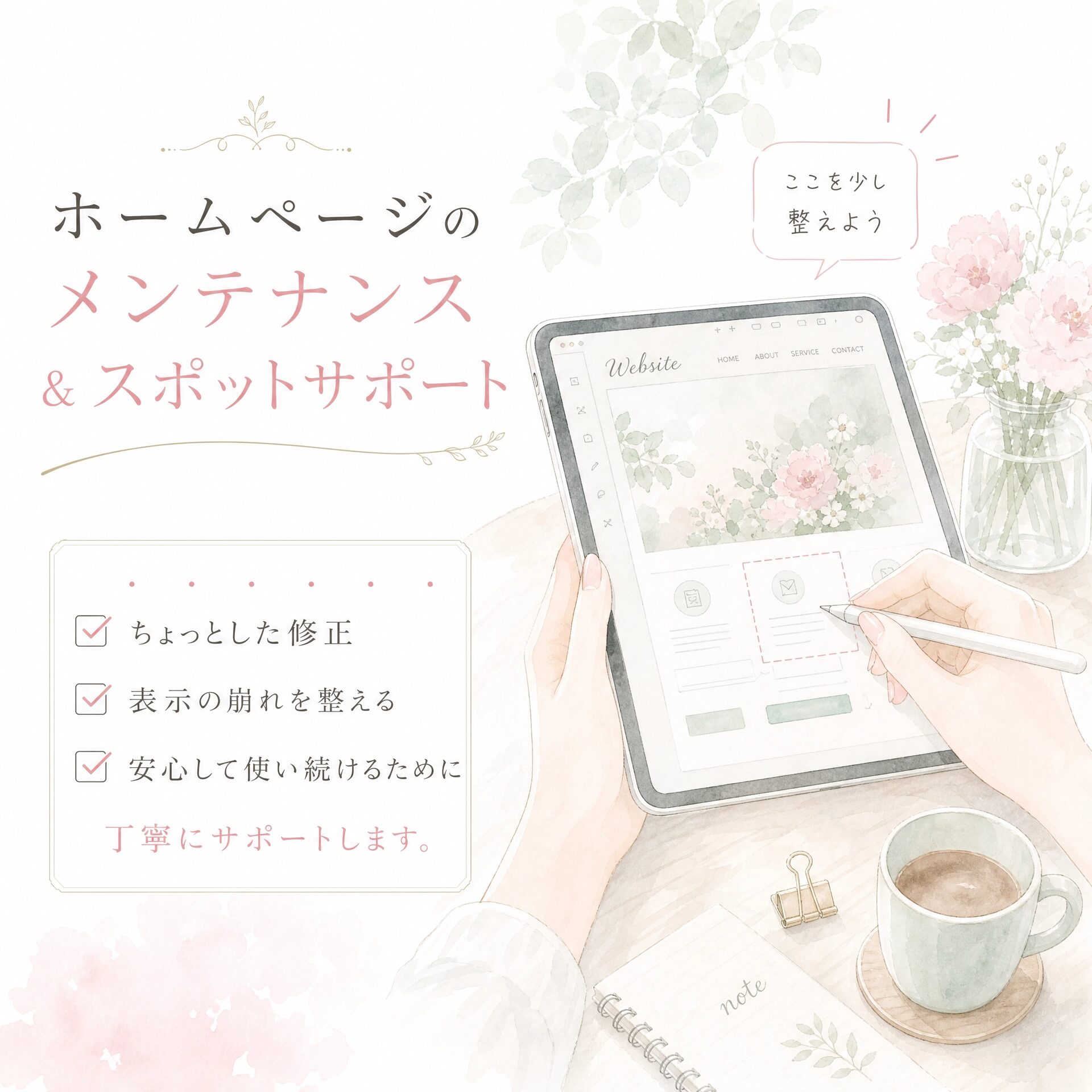 Webサイト修正・スポット対応